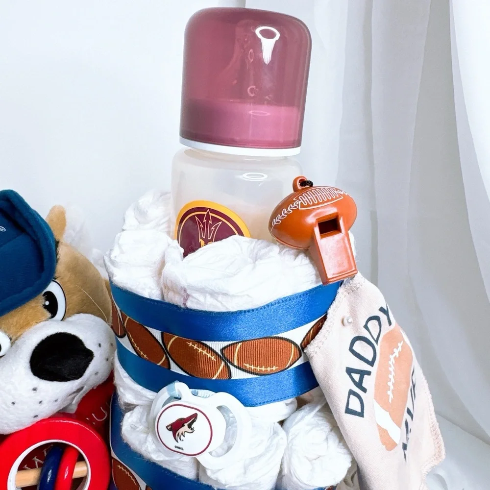 Sport Football Diaper cake, Baby shower gift